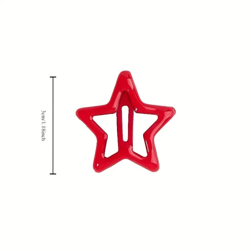 30pcs Colorful Star BB Hair Clips for Girls & Kids