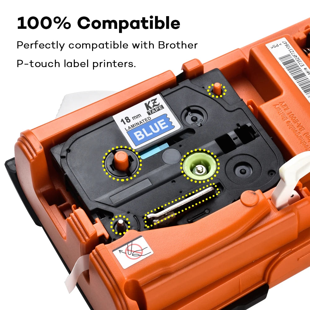 TZe-241 18mm Compatible Brother P-Touch Label Tape – 21 Colors Label Maker Tape Nixie