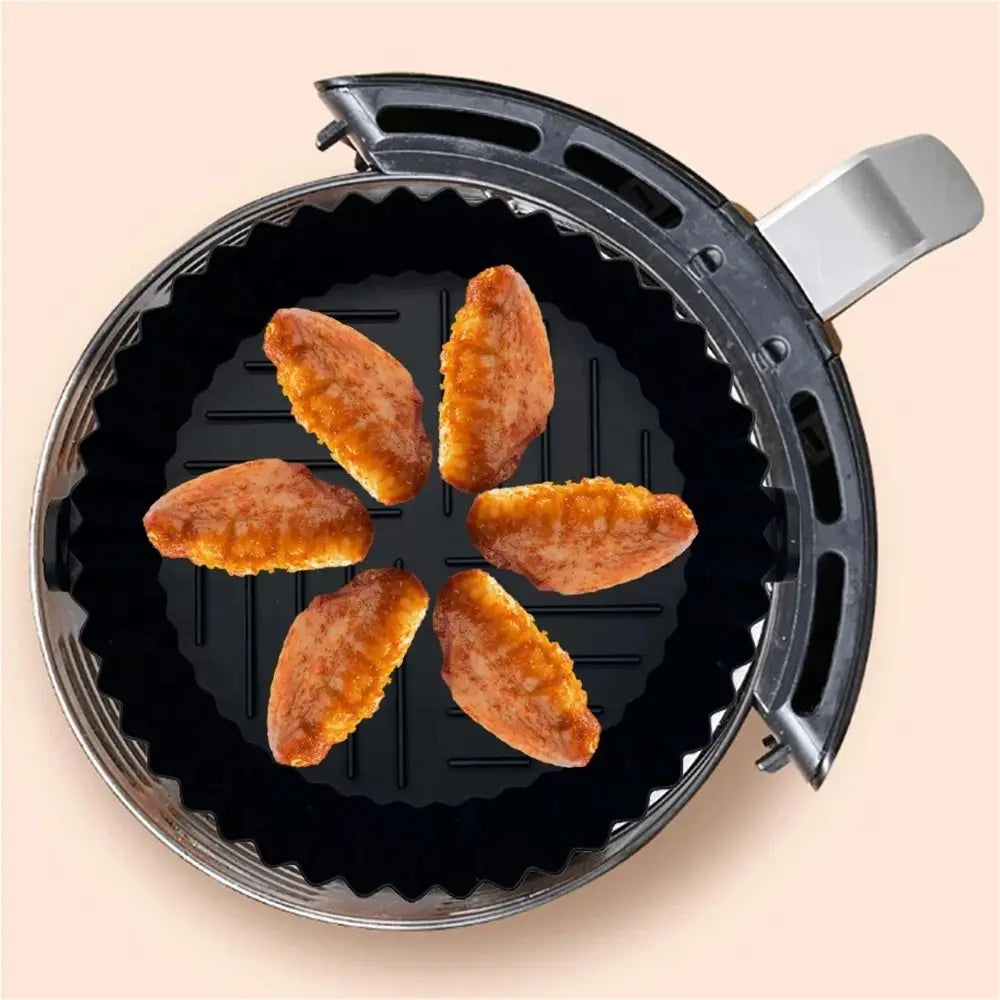 Foldable Silicone Air Fryer Liner Non-Stick Baking Tray Air Fryer Liner Nixie