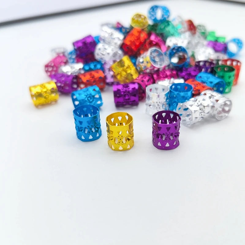 Colorful Dreadlock Hair Rings Clips Hip Hop Loc Accessories Dreadlock Hair Rings Nixie