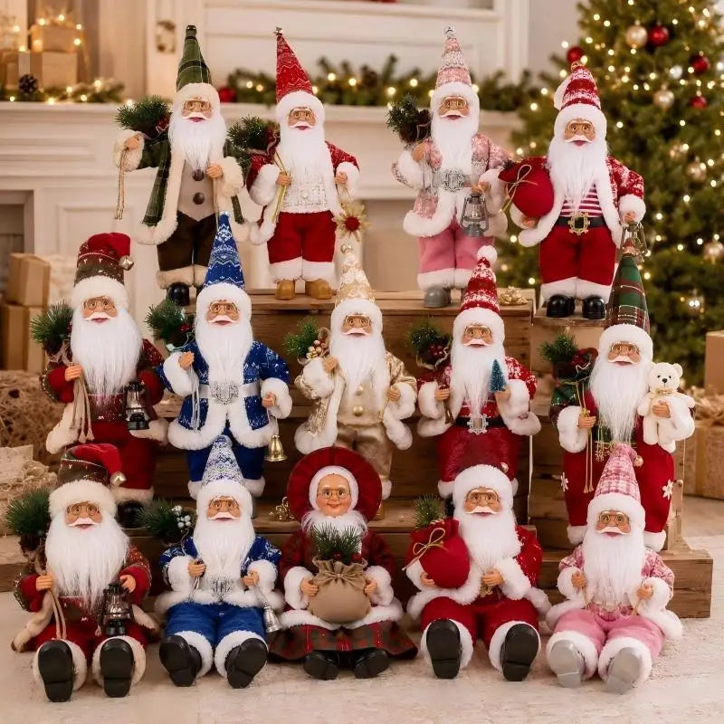 Santa Claus Standing Figurine – Handcrafted Christmas Decor Christmas Figurine Nixie
