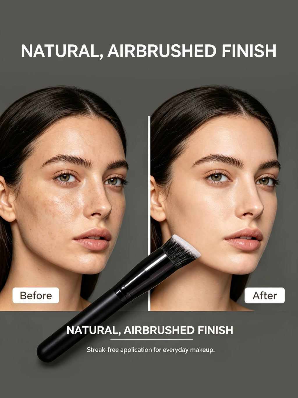 Nixie Soft Travel Makeup Brush – Foundation, Powder & Detail Makeup Brush Nixie