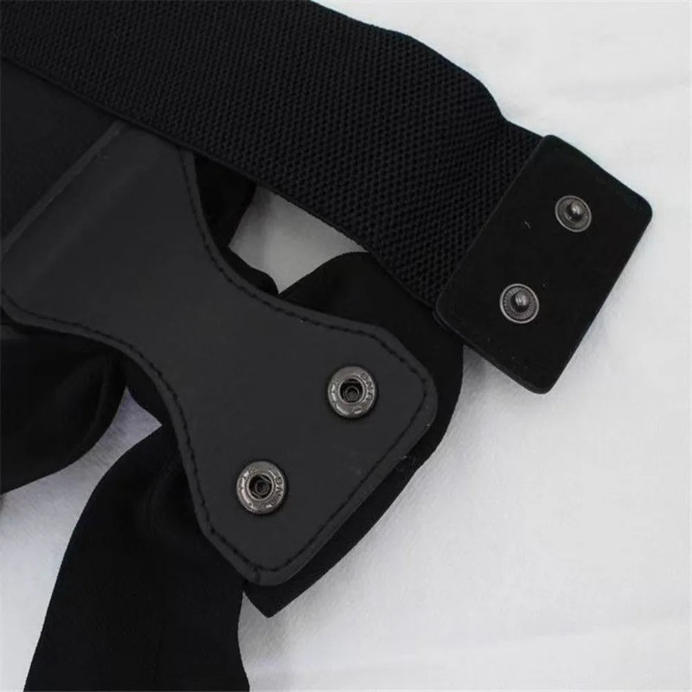 Elegant Bowknot Wide Elastic Waist Belt for Dresses