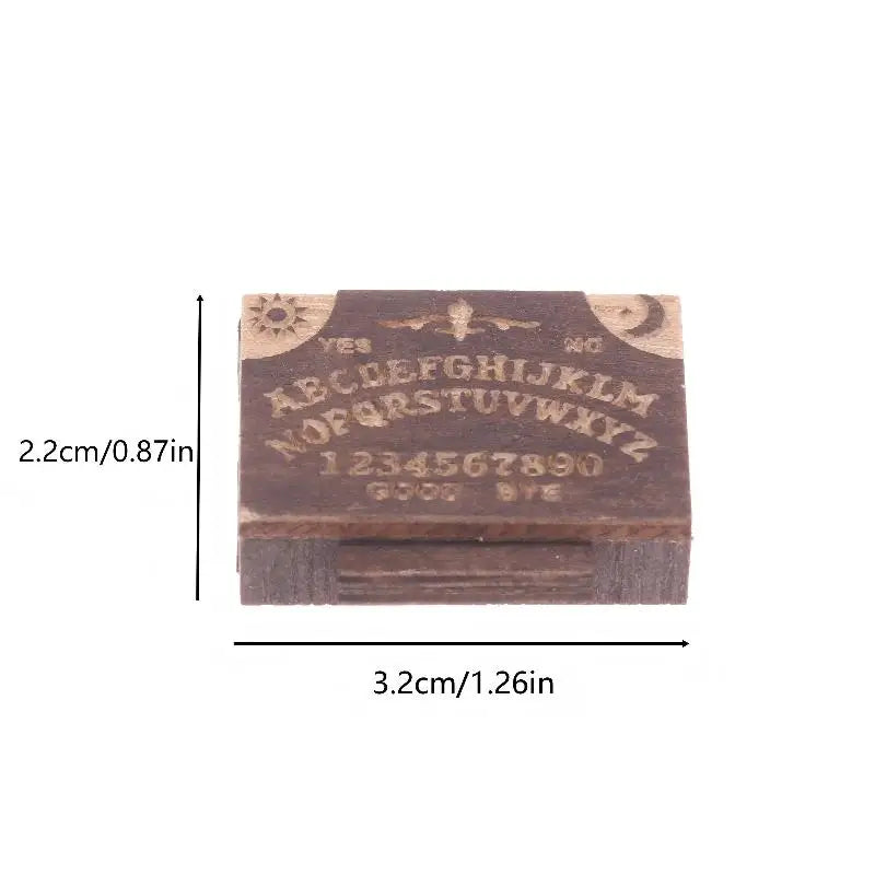 Retro Mini Wooden Spirit Board Ornament with Drawer | Desktop Decor Miniature Home Ornament Nixie one size