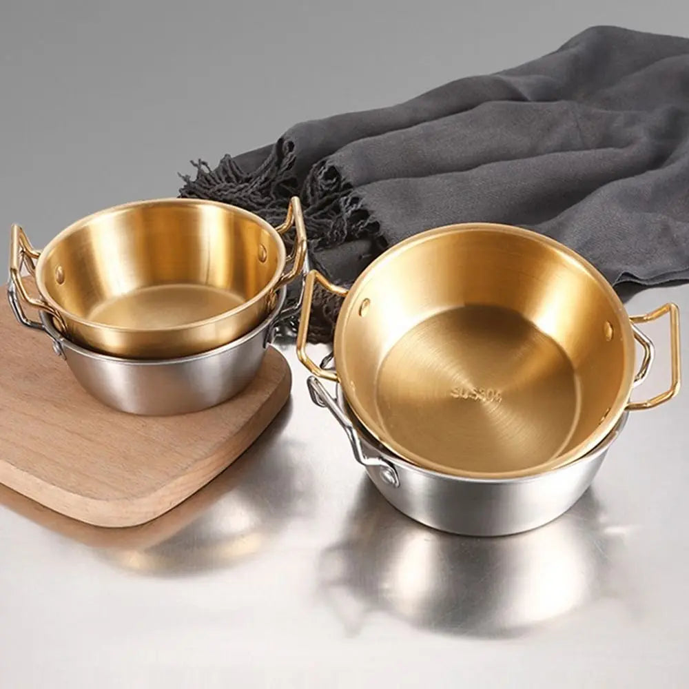 Stainless Steel Bowl with Handle – Korean Rice & Sauce Bowl Serving Bowl Nixie