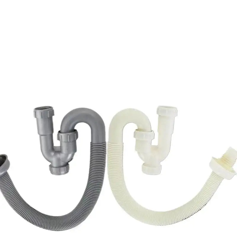 Flexible S-Trap Sink Drain Pipe PP Anti-Odor Hose Fitting Sink Drain Pipe Nixie