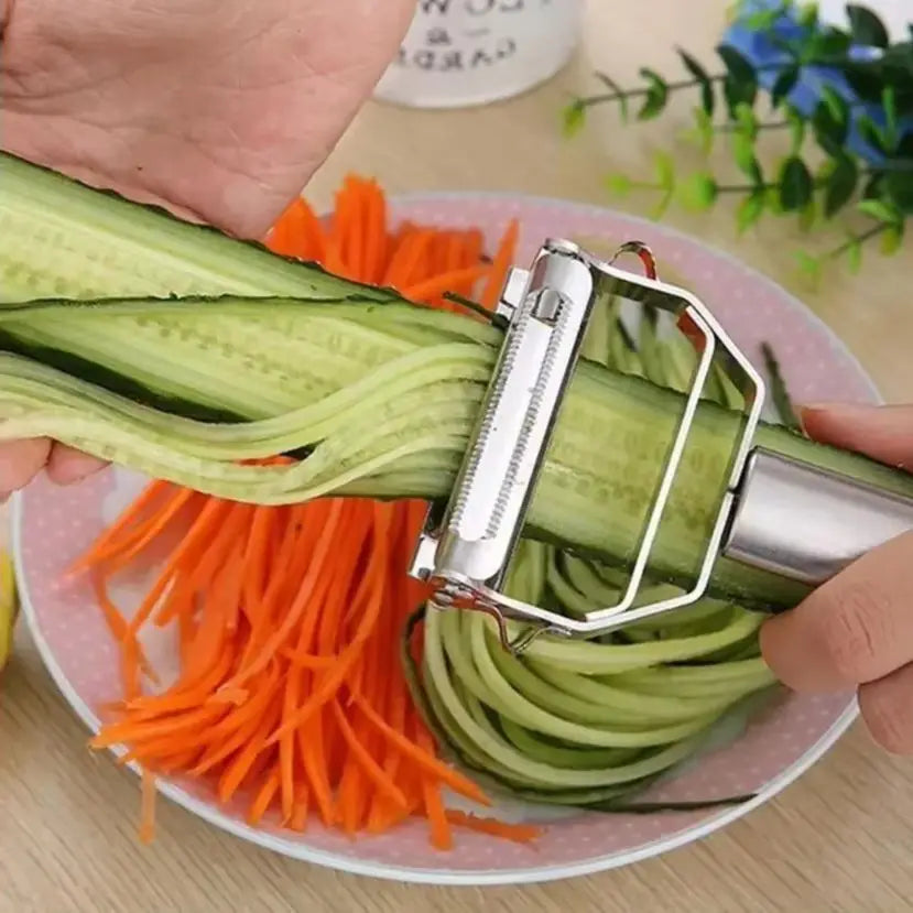 Stainless Steel Julienne Peeler & Grater – 2-in-1 Kitchen Tool Julienne Peeler Grater Nixie