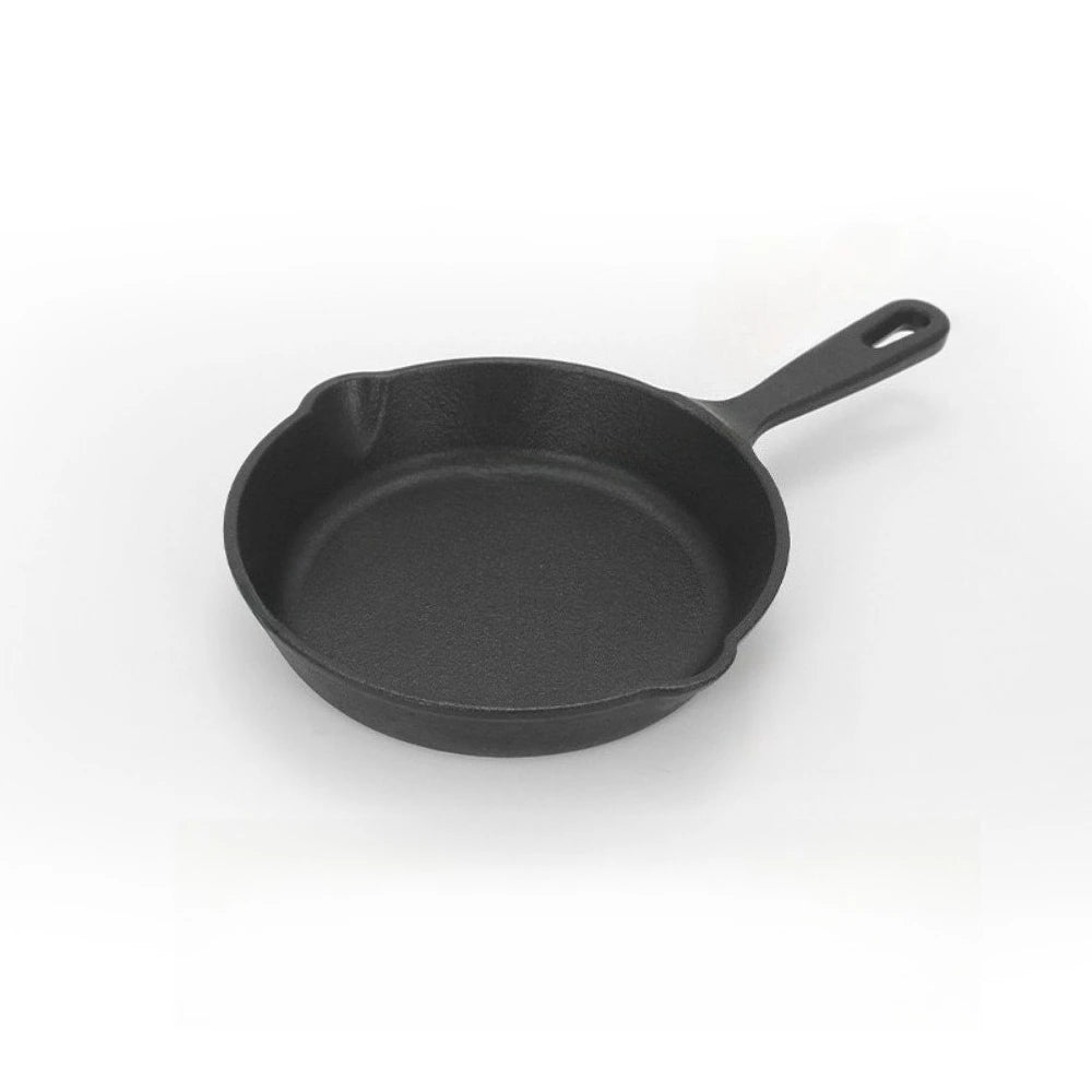 FEB.WIND Cast Iron Skillet – Round Frying Pan & Griddle Cast Iron Skillet Nixie black 16cm