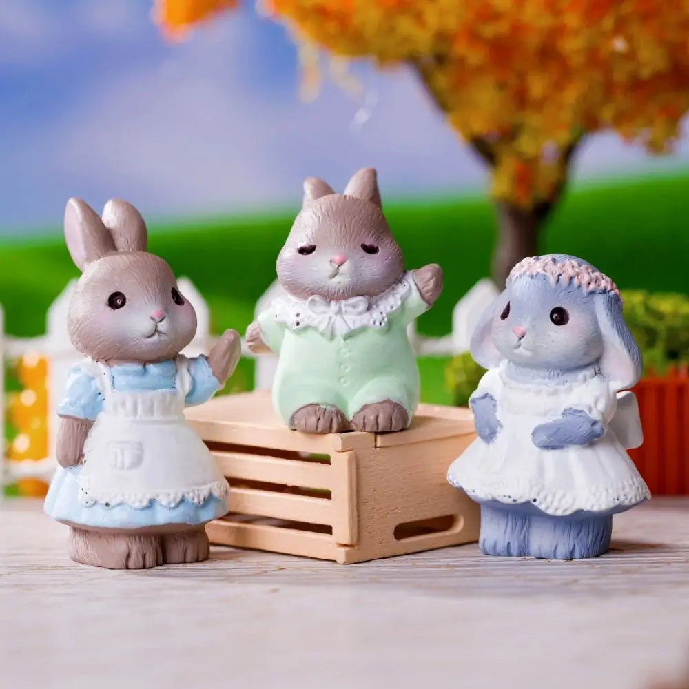 5-Piece Mini Animal Figurine Set – Fairy Garden Easter Décor Miniature Figurine Set Nixie