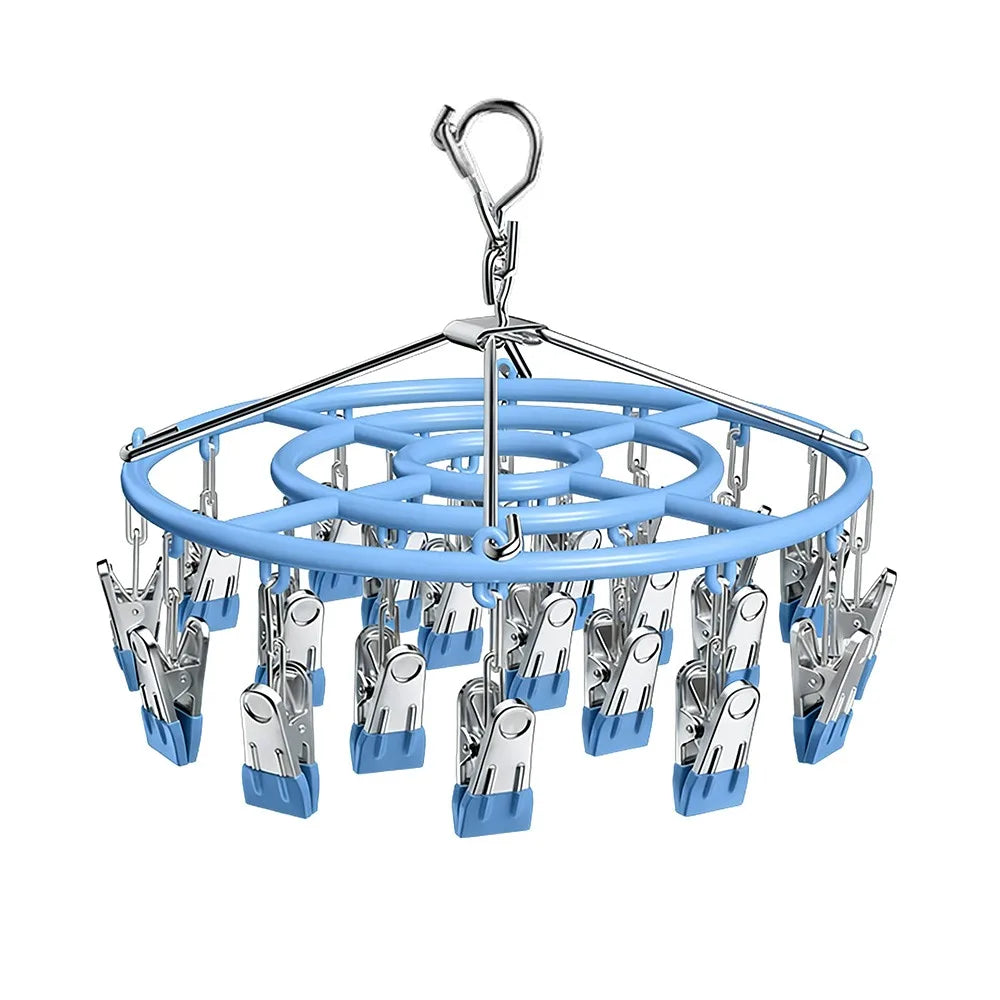 Stainless Steel Clothes Drying Rack 18/24 Non-Slip Clips