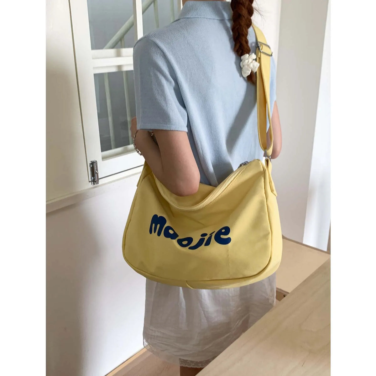 Women's Canvas Letter Crossbody Bag – Large Capacity | Nixie Canvas Crossbody Bag Nixie