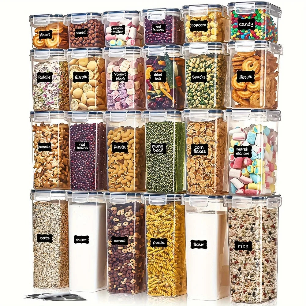24-Piece Airtight Food Storage Containers – Pantry Organizer Set Food Storage Containers Nixie