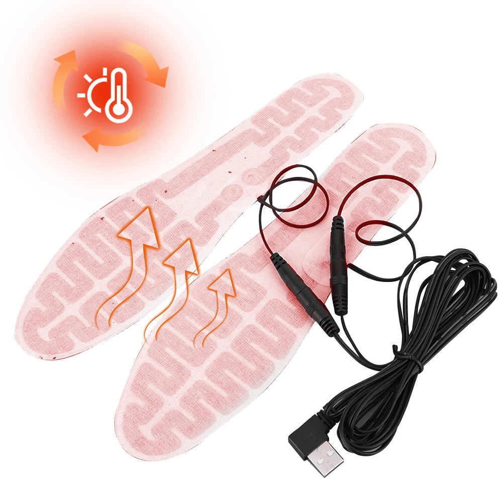 USB Heated Insoles 10W Electric Foot Warmer – Men & Women Heated Shoe Insoles Nixie