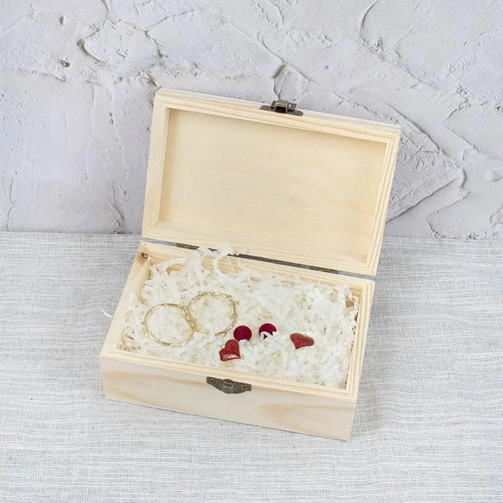 Vintage Wooden Flip Lid Storage Box – Jewelry & Gift Organizer Wooden Storage Box Nixie