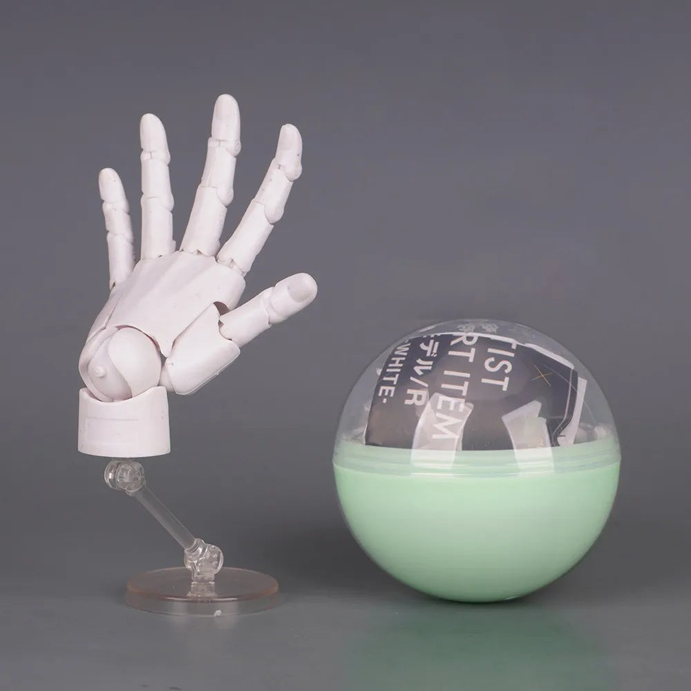 1:2 Scale Articulated Human Hand Model – Posable Fingers Articulated Hand Model Nixie Ivory White Left