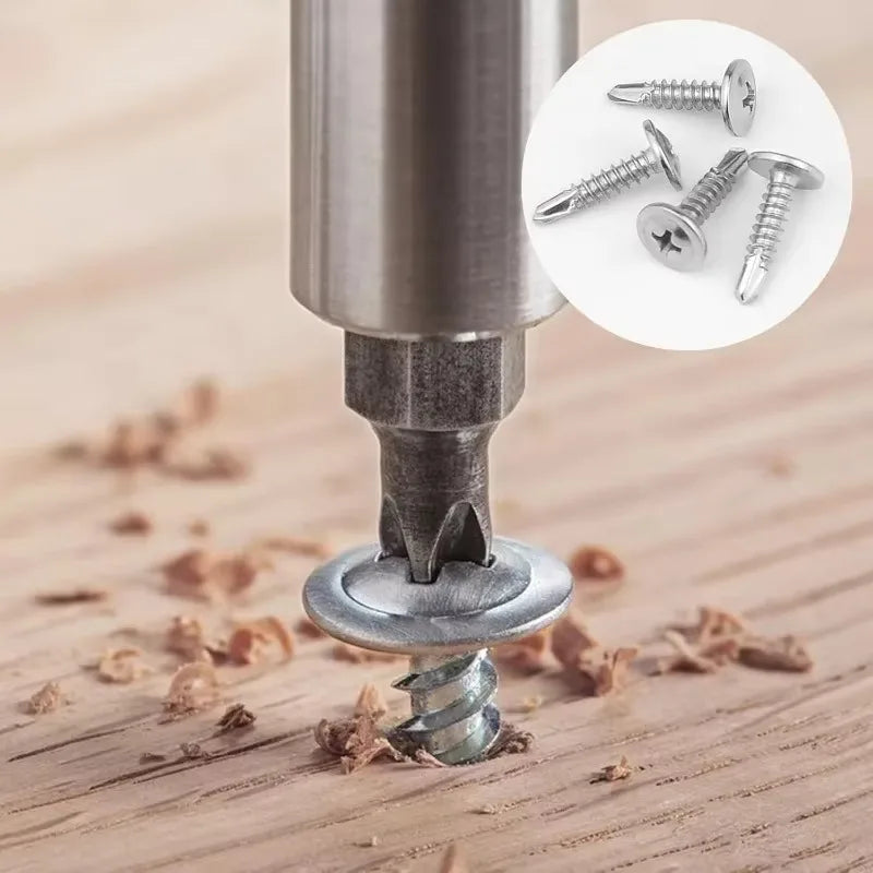 M4.2 #8 410 Stainless Steel Self-Tapping Drill Screws 50-99 Pcs Self-Tapping Screws Nixie