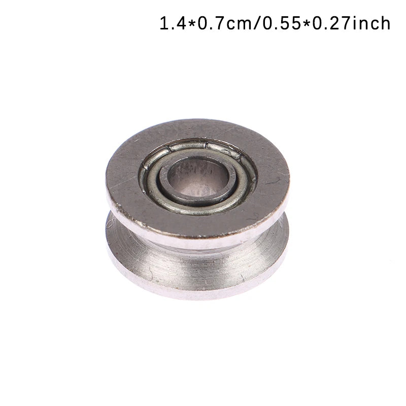10Pcs V Groove Sealed Ball Bearing Guide Track Roller Bearings Guide Track Bearing Nixie