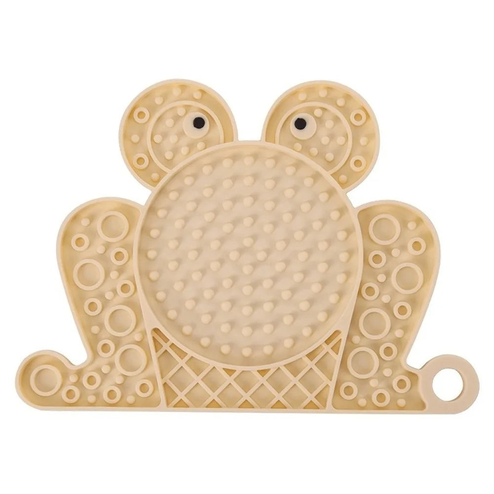 Silicone Slow Feeder Lick Mat – Frog & Fish Shape for Dogs