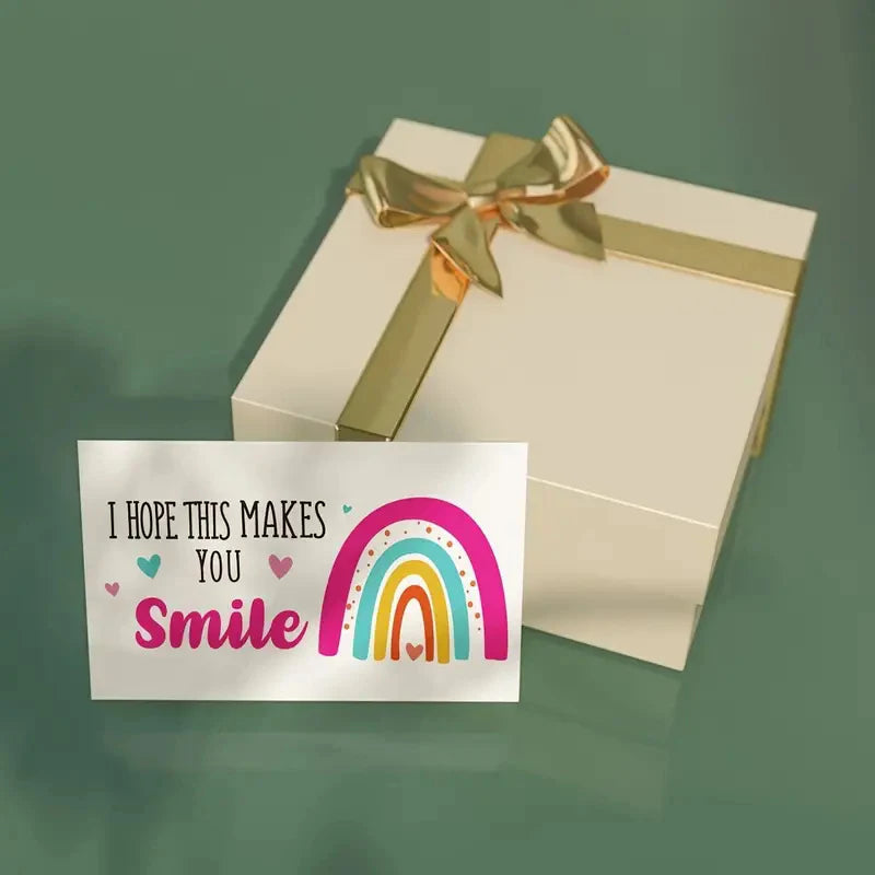 50 Pcs Rainbow Thank You Cards for Customers & Gifts Greeting Cards Nixie
