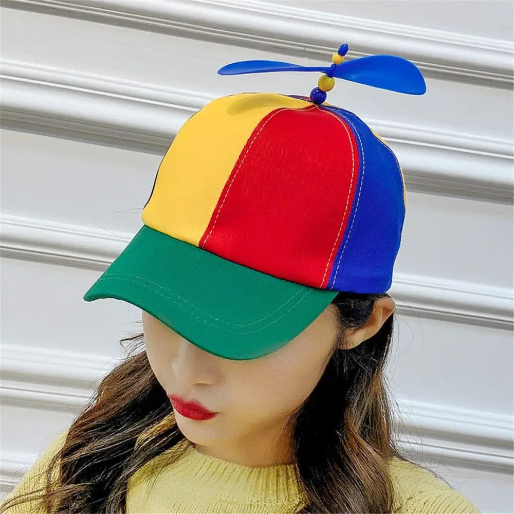 Rainbow Propeller Baseball Cap – Unisex Fun Sun Hat