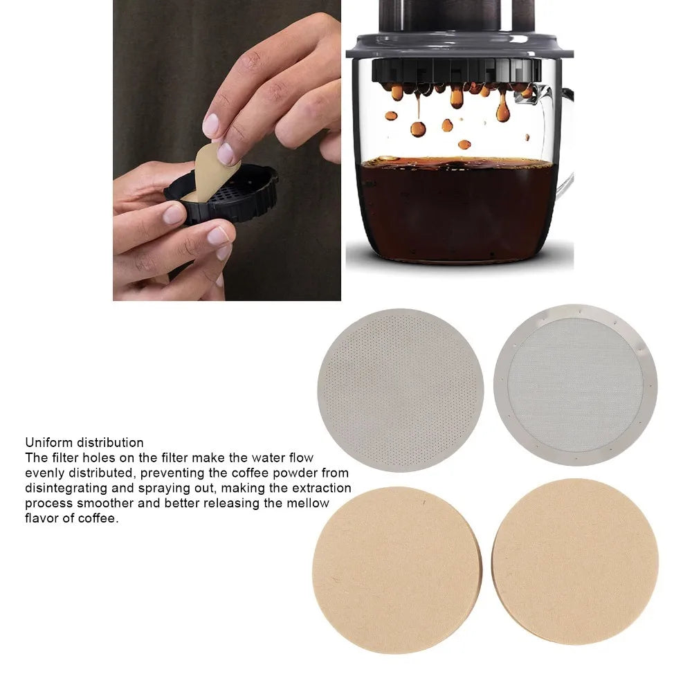 Stainless Steel Disk Coffee Filter 2.4" Mesh for French Press Coffee Filter Nixie