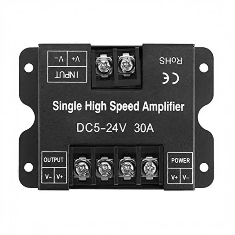 30A LED Strip Signal Amplifier DC 5-24V | Iron Housing Module LED Signal Amplifier Nixie Default Title