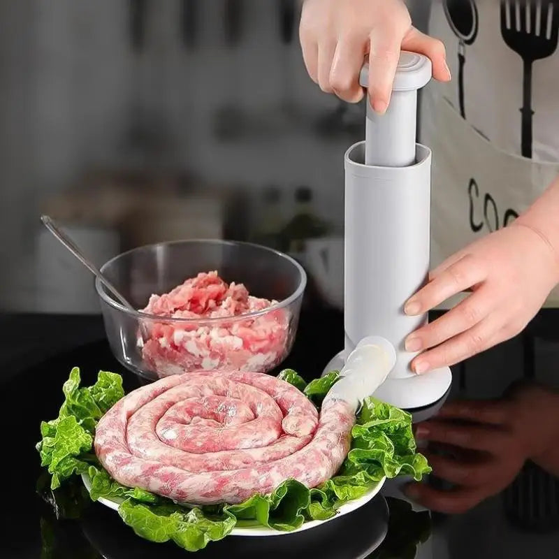 2-in-1 Manual Sausage Maker & Meatball Stuffer | Kitchen Tool Sausage Stuffer Nixie