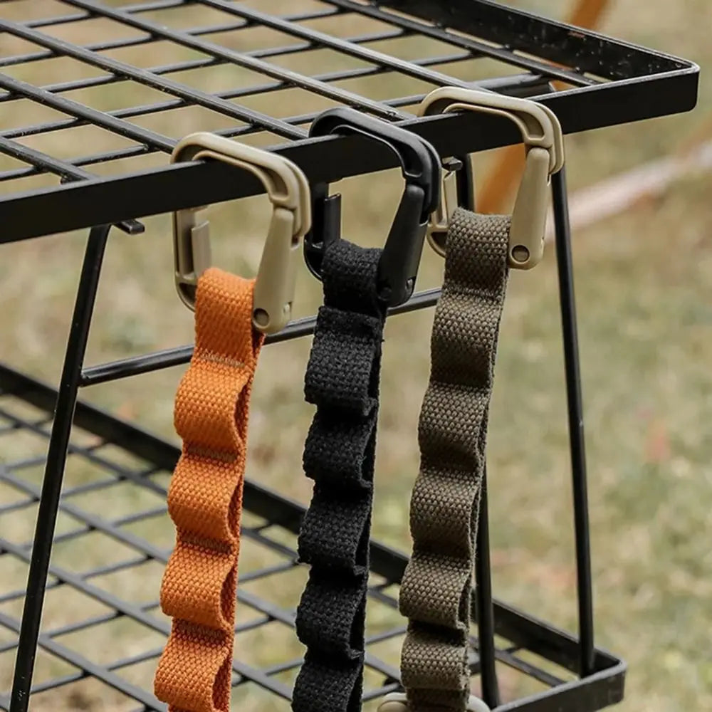 Camping Clothesline Strap with Rings – Portable Hanging Rope Camping Clothesline Strap Nixie