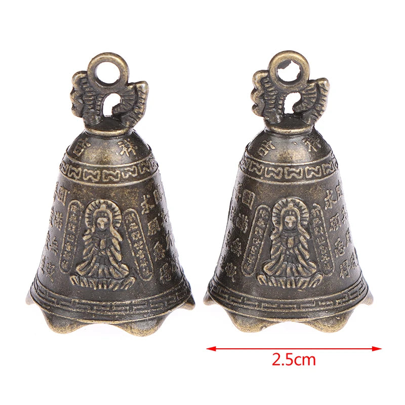 Chinese Guanyin Mini Bell – Bronze Feng Shui Antique Sculpture Decorative Sculpture Bell Nixie