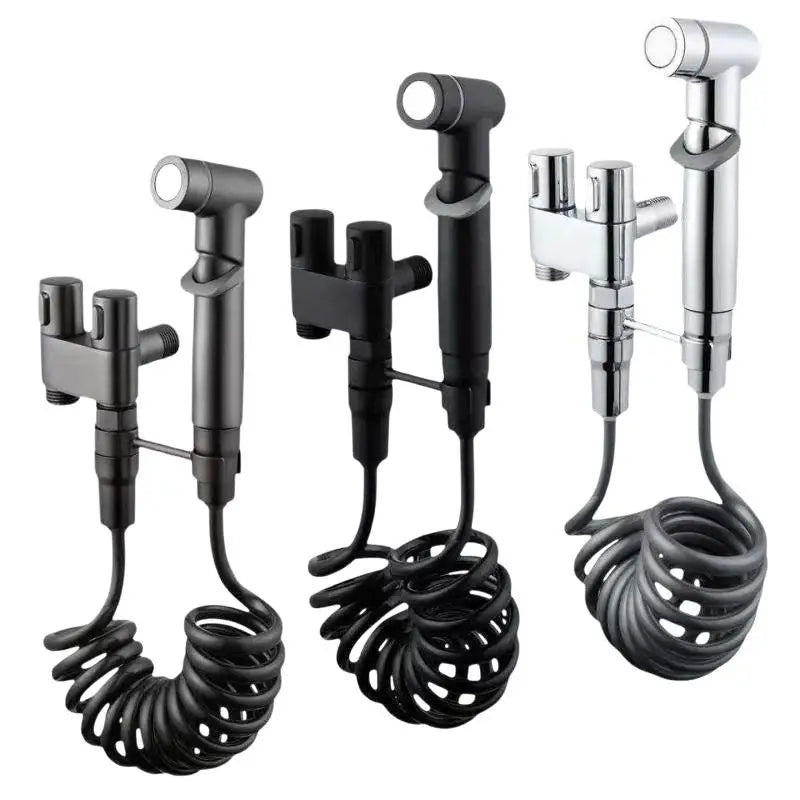 Handheld Bidet Sprayer Set – Dual Outlet Pressurized Toilet Nozzle Bidet Sprayer Set Nixie