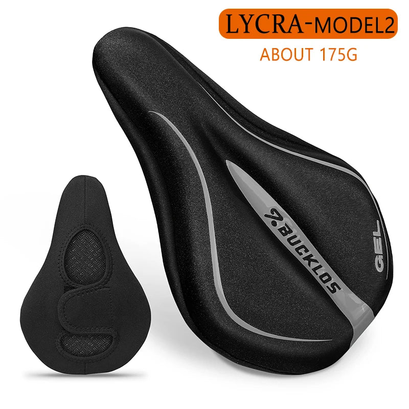 BUCKLOS Bike Seat Cover – PU Leather Silicone Saddle Cushion Bike Seat Cover Nixie SC200-SILVER