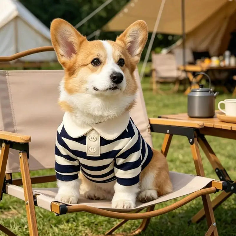 Striped Dog & Cat Shirt – Soft Polyester Pet Pullover S–2XL Pet Shirt Nixie