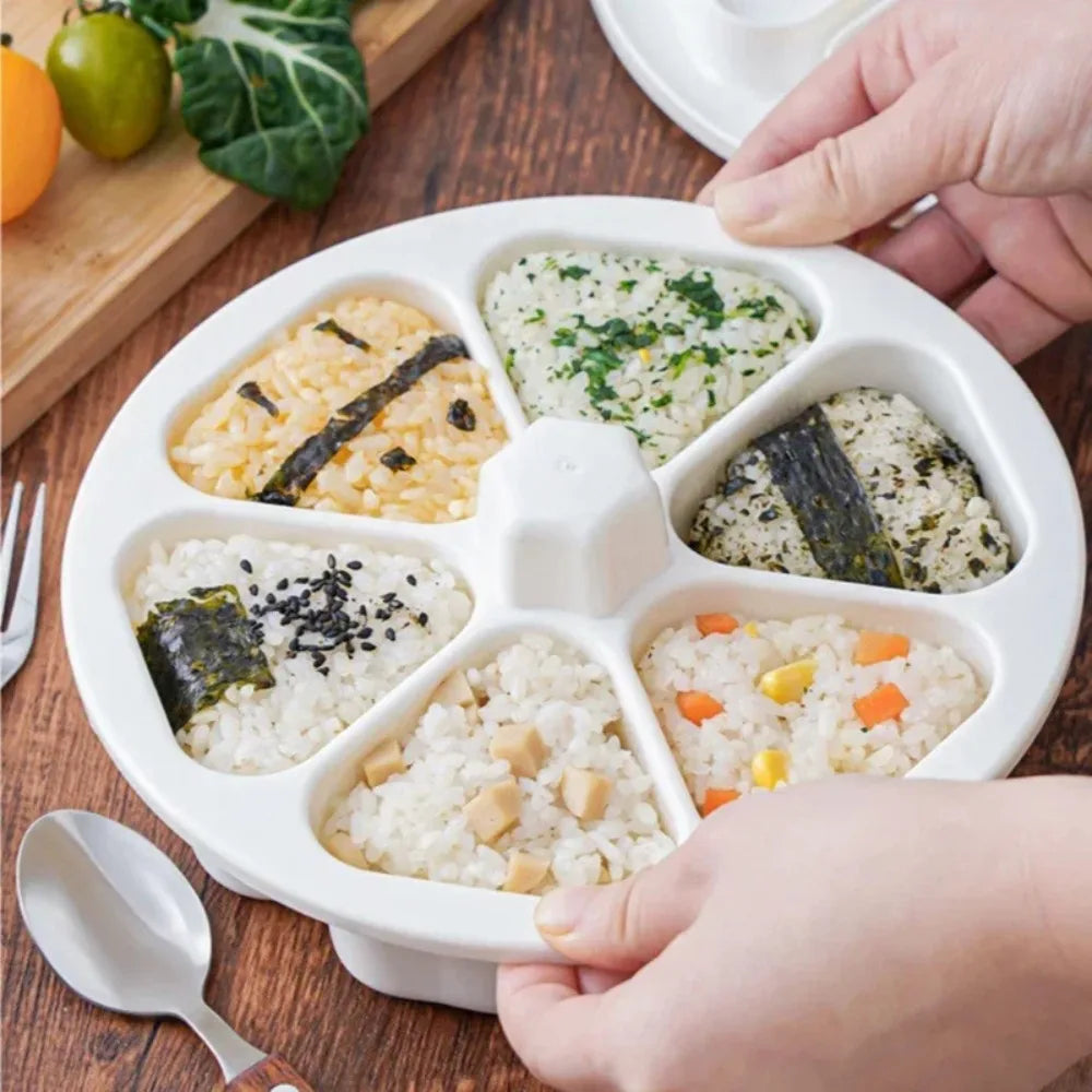 Triangle Onigiri Mold – BPA-Free Rice Ball Maker, 6 Shapes Sushi Rice Mold Nixie