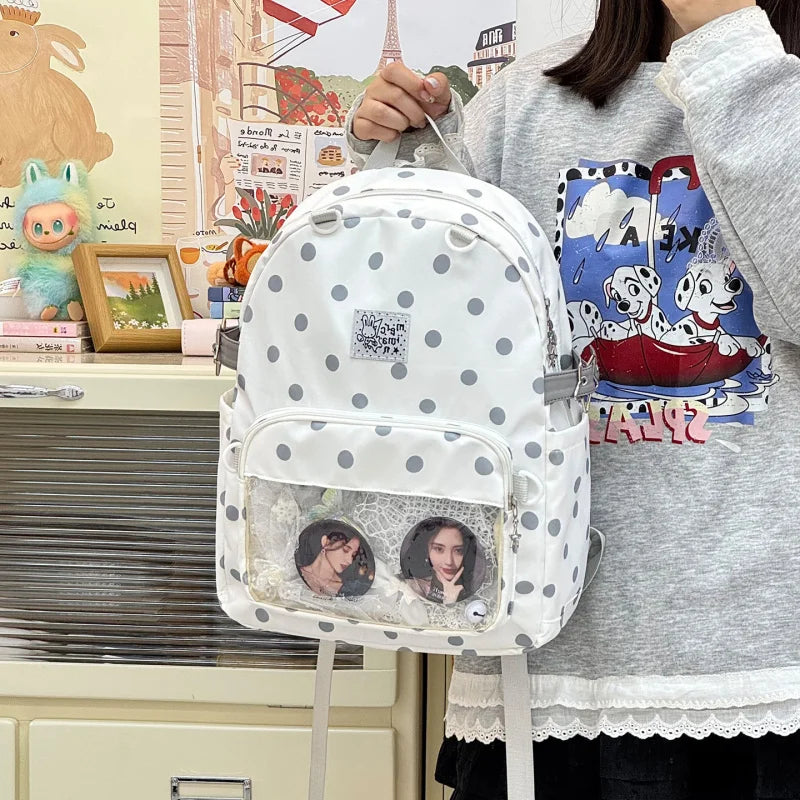 Cute Polka Dot Backpack for Girls – Lightweight School Bag Girls School Backpack Nixie