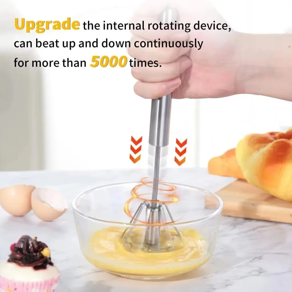 Semi-Automatic Stainless Steel Egg Beater Hand Mixer Whisk Hand Mixer Whisk Nixie