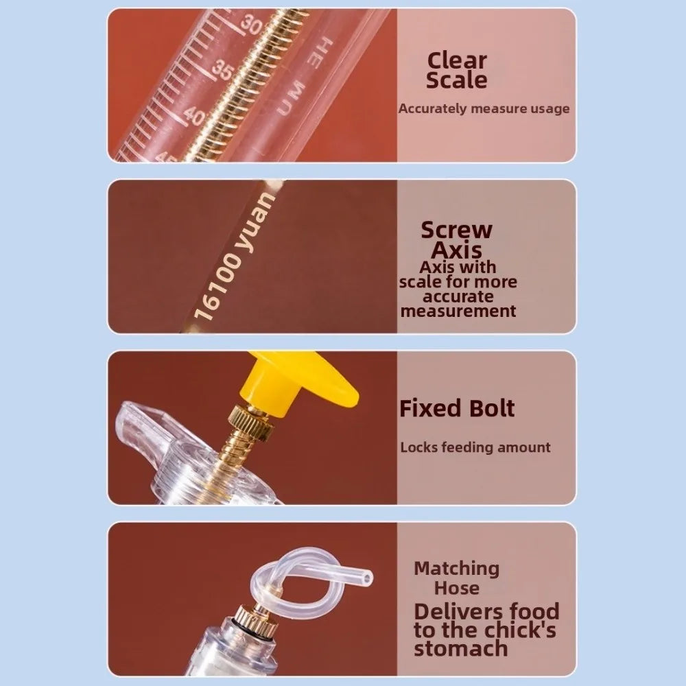 Bird Feeding Syringe Set 20ml & 50ml with Spoon for Parrots Bird Feeding Syringe Nixie
