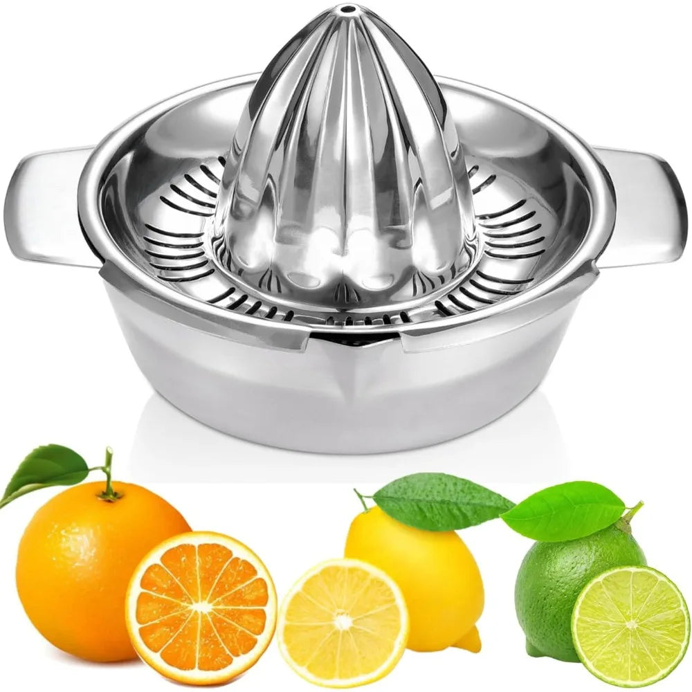 Stainless Steel Citrus Squeezer & Lemon Juicer with Bowl Citrus Juicer Squeezer Nixie
