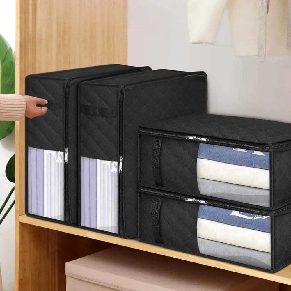 Large Clothes Storage Bag – Zipper, Dust-Proof, Clear Window