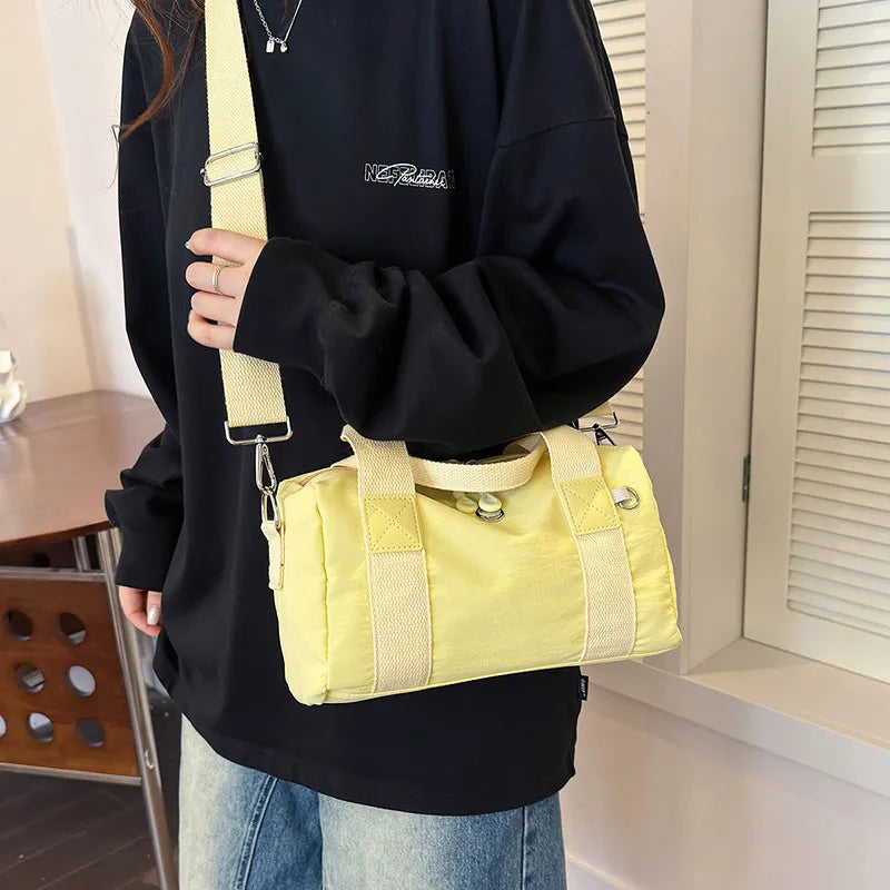 Nixie Korean Lightweight Crossbody Shoulder Bag – Nylon Satchel Crossbody Shoulder Bag Nixie Yellow