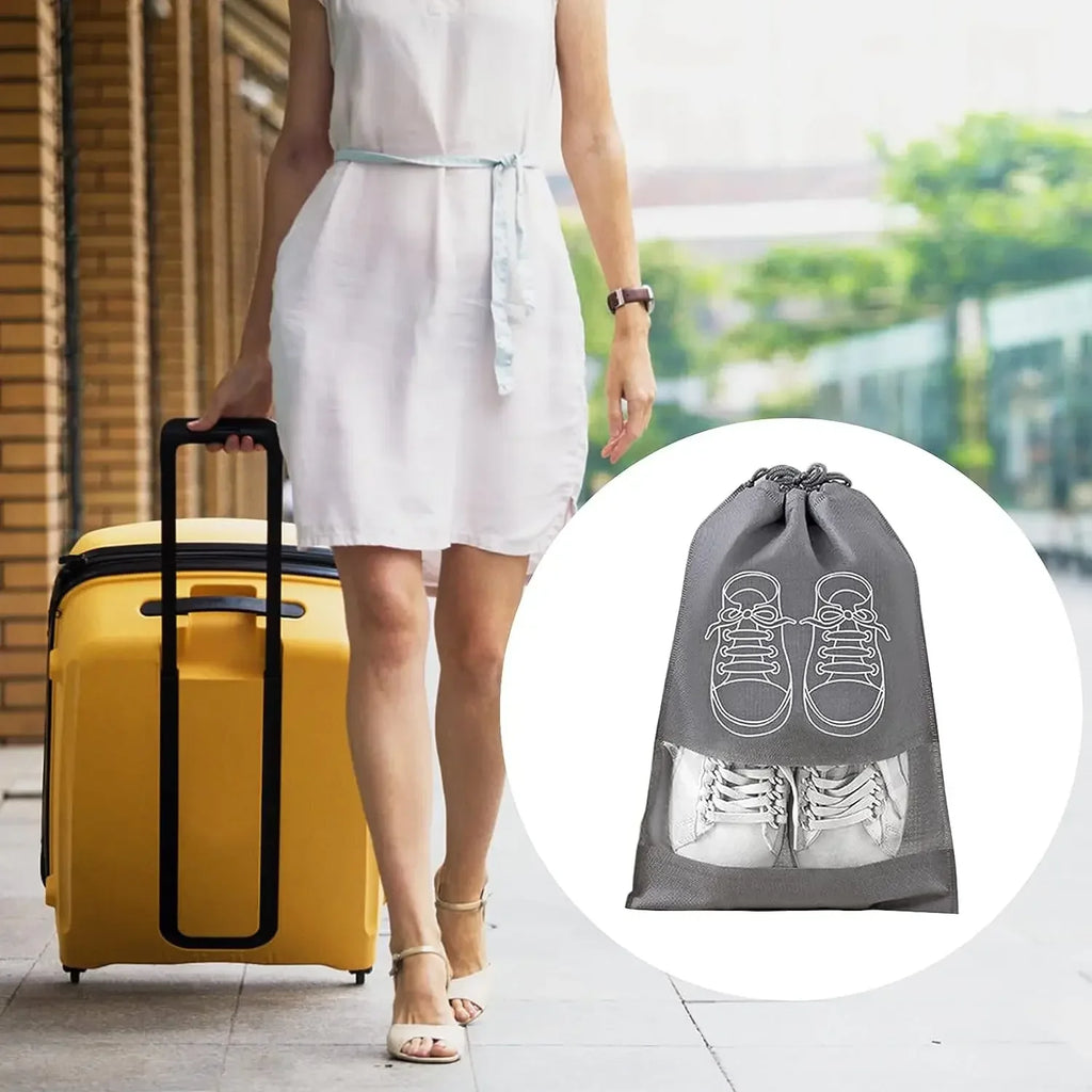 10PCS Non-Woven Drawstring Shoe Bags – Travel & Storage Shoe Storage Bags Nixie