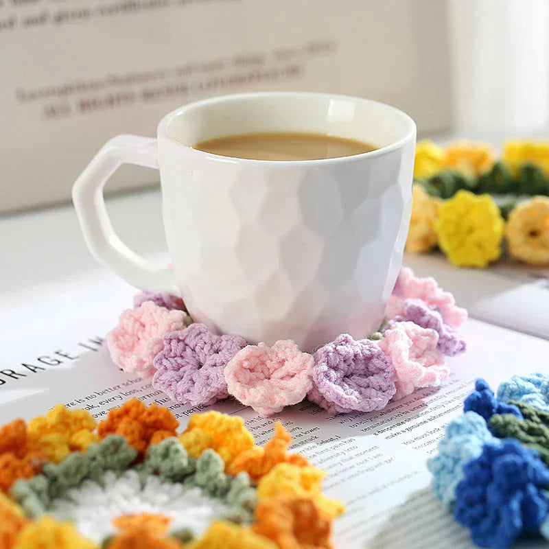 Crochet Lily of the Valley Flower Coaster – Handmade Cup Mat Crochet Flower Coaster Nixie