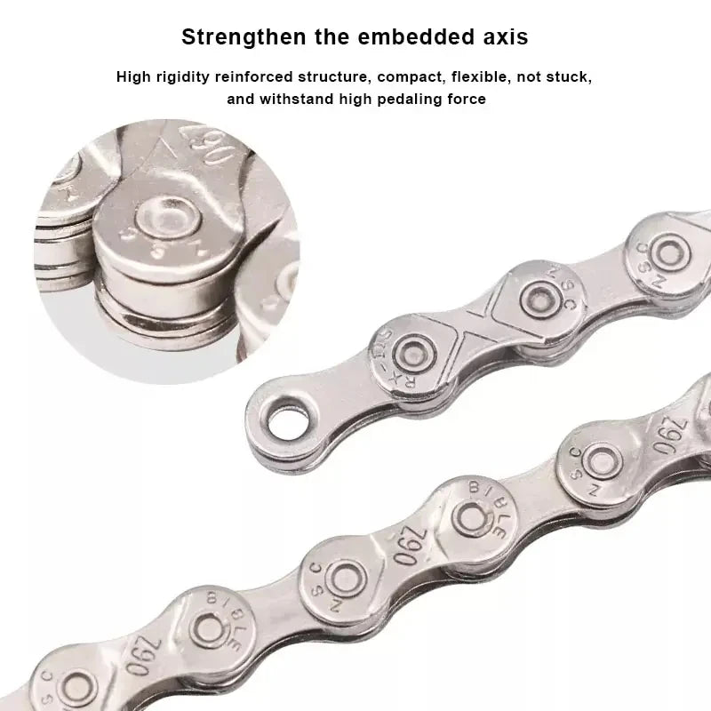 Ultralight Bicycle Chain 6-12 Speed 116 Links MTB Road Bike Bicycle Chain Nixie