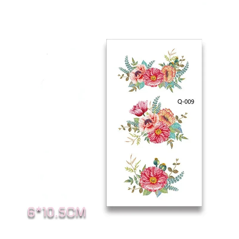 Waterproof Temporary Tattoo Stickers – Floral & Butterfly Temporary Tattoo Sticker Nixie Q-009