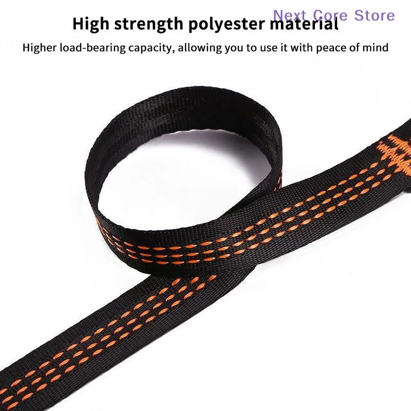 2-Pack Reinforced Polyester Hammock Straps – 5-Ring, 2m Hammock Straps Nixie