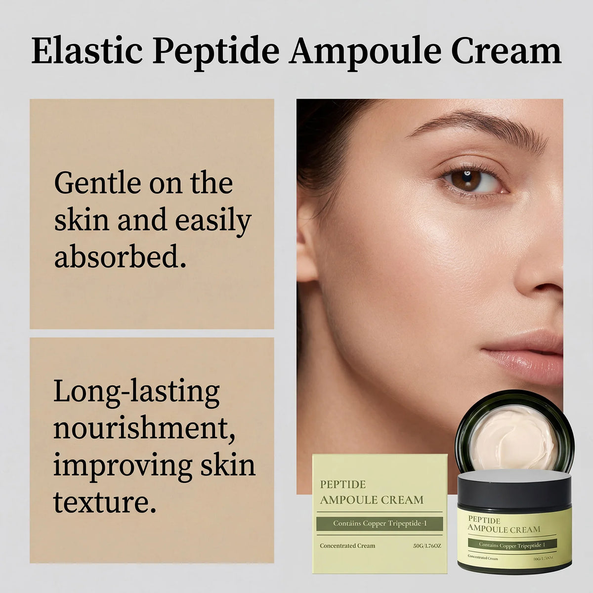 Blue Copper Peptide Face Cream – Hydrating Firming Moisturizer Facial Moisturizer Cream Nixie