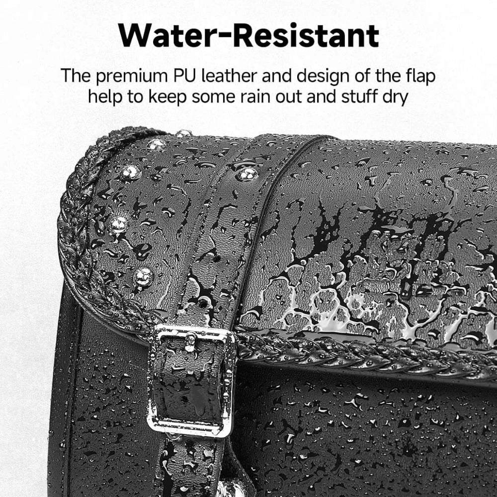 Motorcycle Fork Bag 4-5L PU Leather Waterproof Saddlebag Motorcycle Saddlebag Nixie