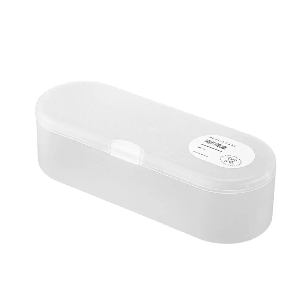 Transparent Plastic Pencil Case Stackable Stationery Storage Box