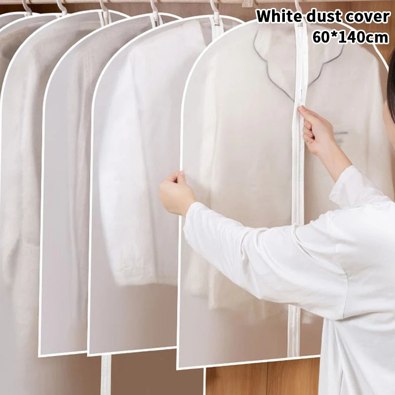 Transparent Hanging Garment Dust Cover Bag with Zipper