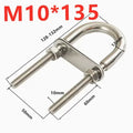 304 Stainless Steel Marine U-Bolt Boat Hardware M5–M12 with Nut Marine U-Bolt Nixie M10x135mm