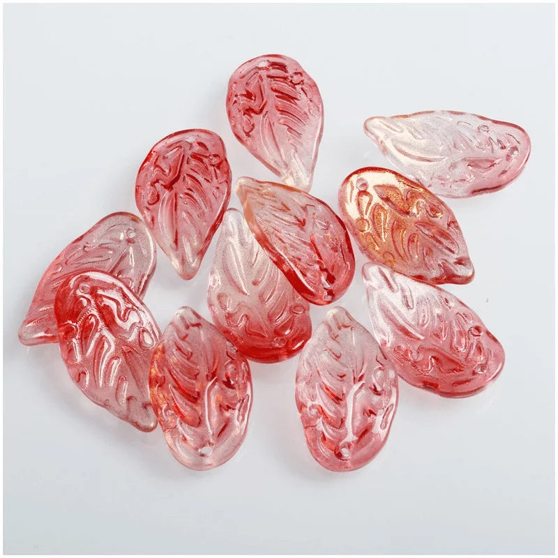 20Pcs Red Crystal Petal Glass Beads for DIY Jewelry Making DIY Craft Beads Nixie